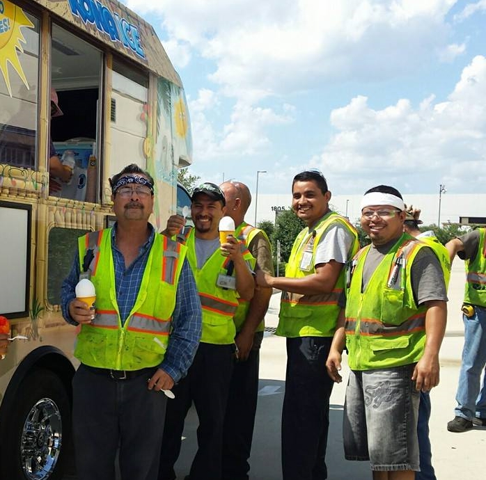 DGM crews enjoying one of their favorite employee appreciation events - Sno Cone Day!