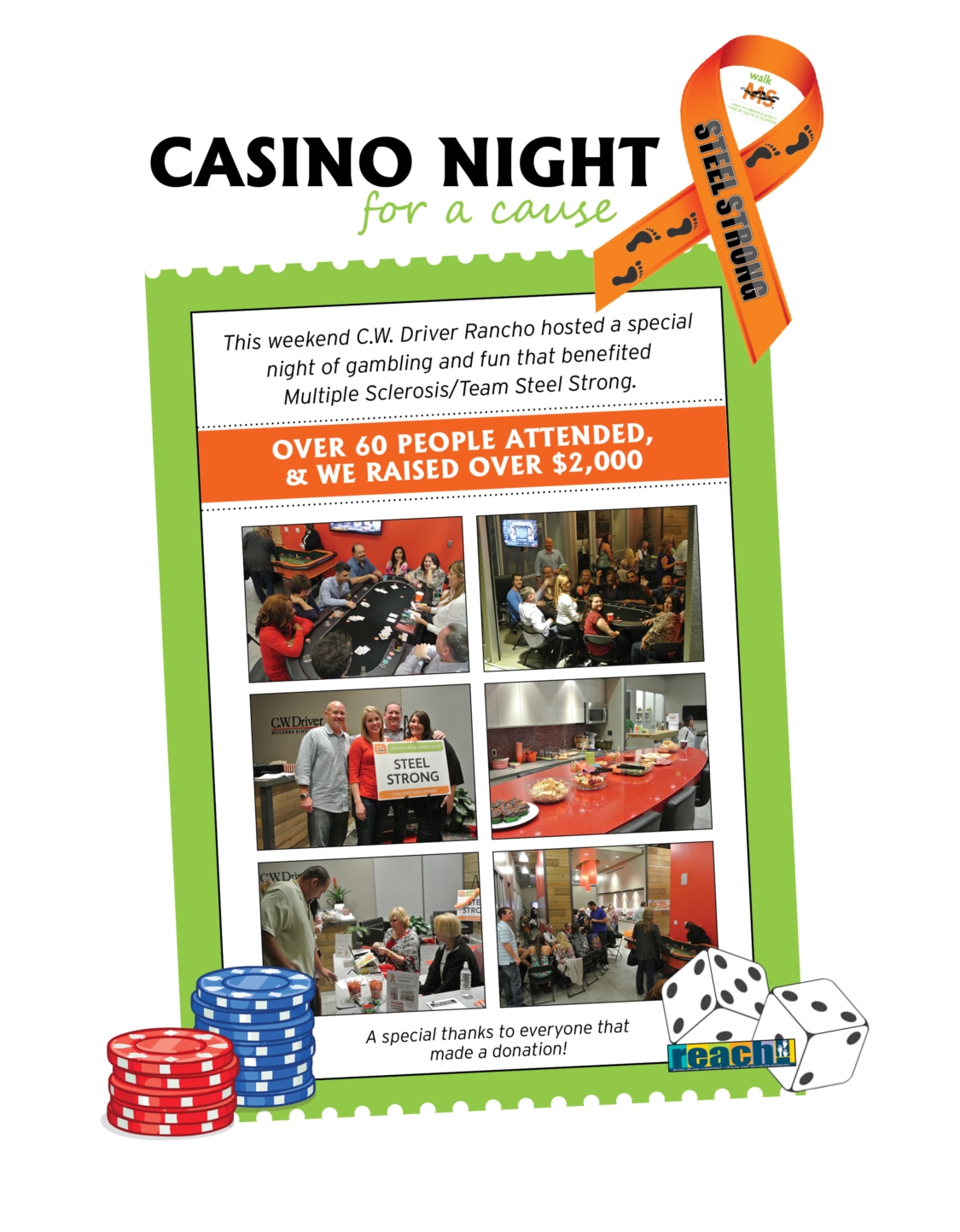 Casino Night for a Cause, Multiple Sclerosis/Team Steel Strong