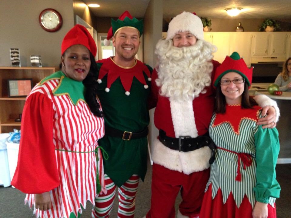We enjoy having a good time and giving back. Our CEO, dressed as one of Santa's elves, and Mainstreet family celebrated the holidays with the community by spreading Christmas cheer and handing out gifts to children. 