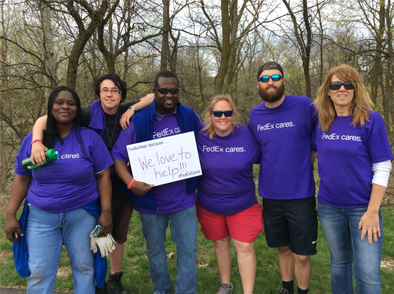 FedEx employees joined forces with Keep Indianapolis Beautiful planting trees in Indianapolis as part of the the company's annual "EarthSmart" campaign. 