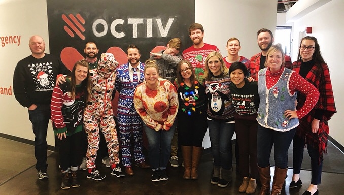 Octiv celebrated the holiday season with a bake-off and ugly sweater party!