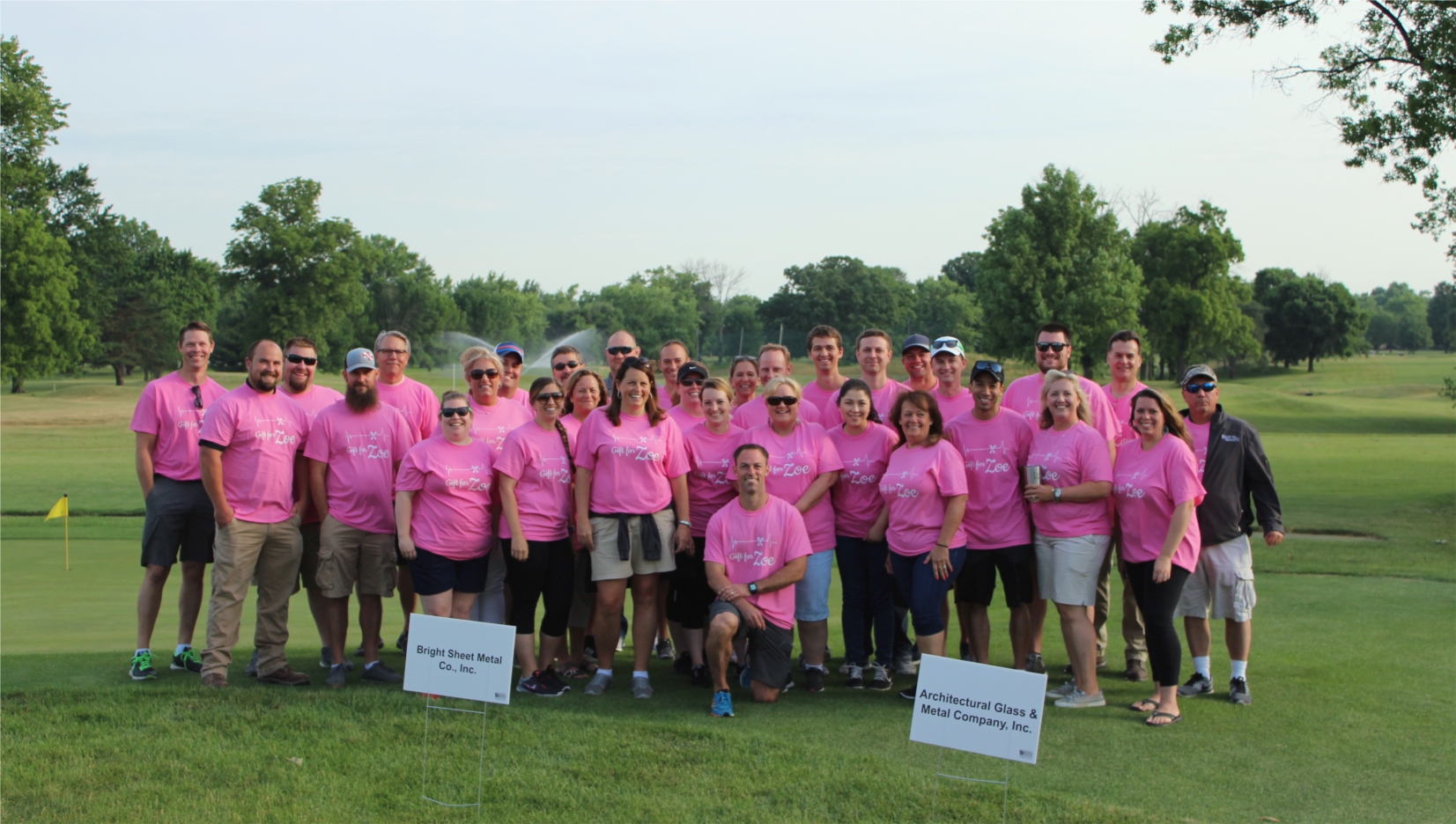 A culture of community - Pepper employees rally to support a coworker's child at a golf outing.