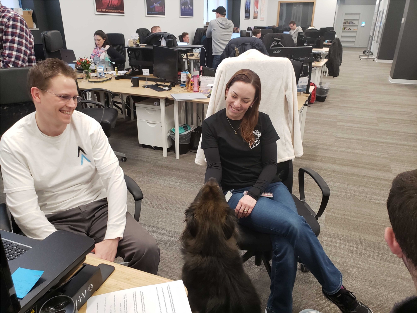 Four-legged coworkers are common at Viral Launch - we have a dog-friendly office space and lots of dog-loving crew members!