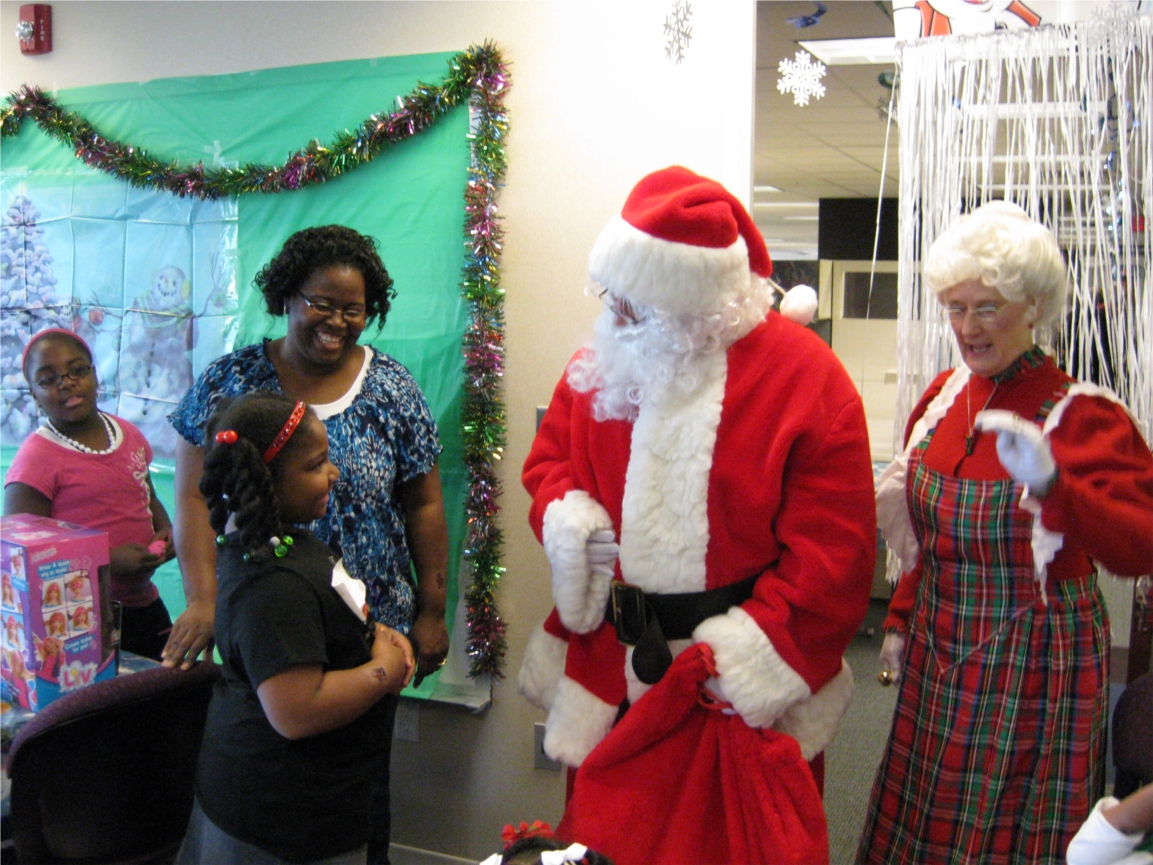 Each year, FCCI hosts a Kiddie Holiday Party where employees are invited to bring their children, grandchildren, nieces or nephews to play games, enjoy food, treats and music, and receive a holiday gift. 