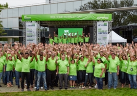 Leviton Melville employees celebrated the introduction of Leviton's new brand promise "We Make It Happen" with an outdoor Brand Rally on September 7, 2018.  The event kicked off with a presentation from executives highlighting the meaning and importance of Leviton's Brand Promise followed by activities reinforcing the promise and how Leviton employees "Make It Happen".  A good time was had by all. 