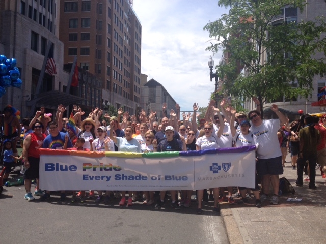 More than 100 associates and family and friends marched in the 45th annual Boston Pride Parade 