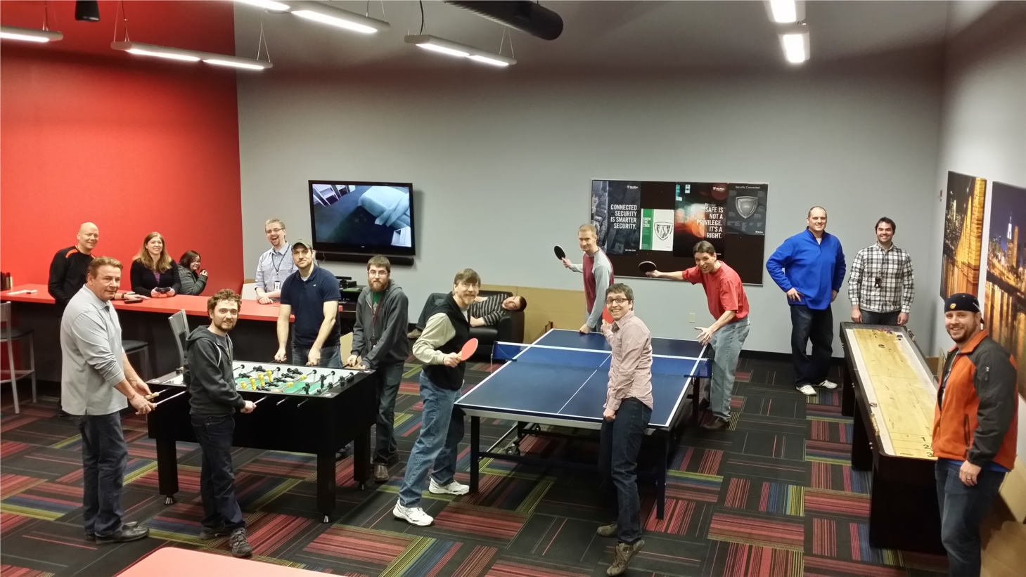 Team building in our game room!