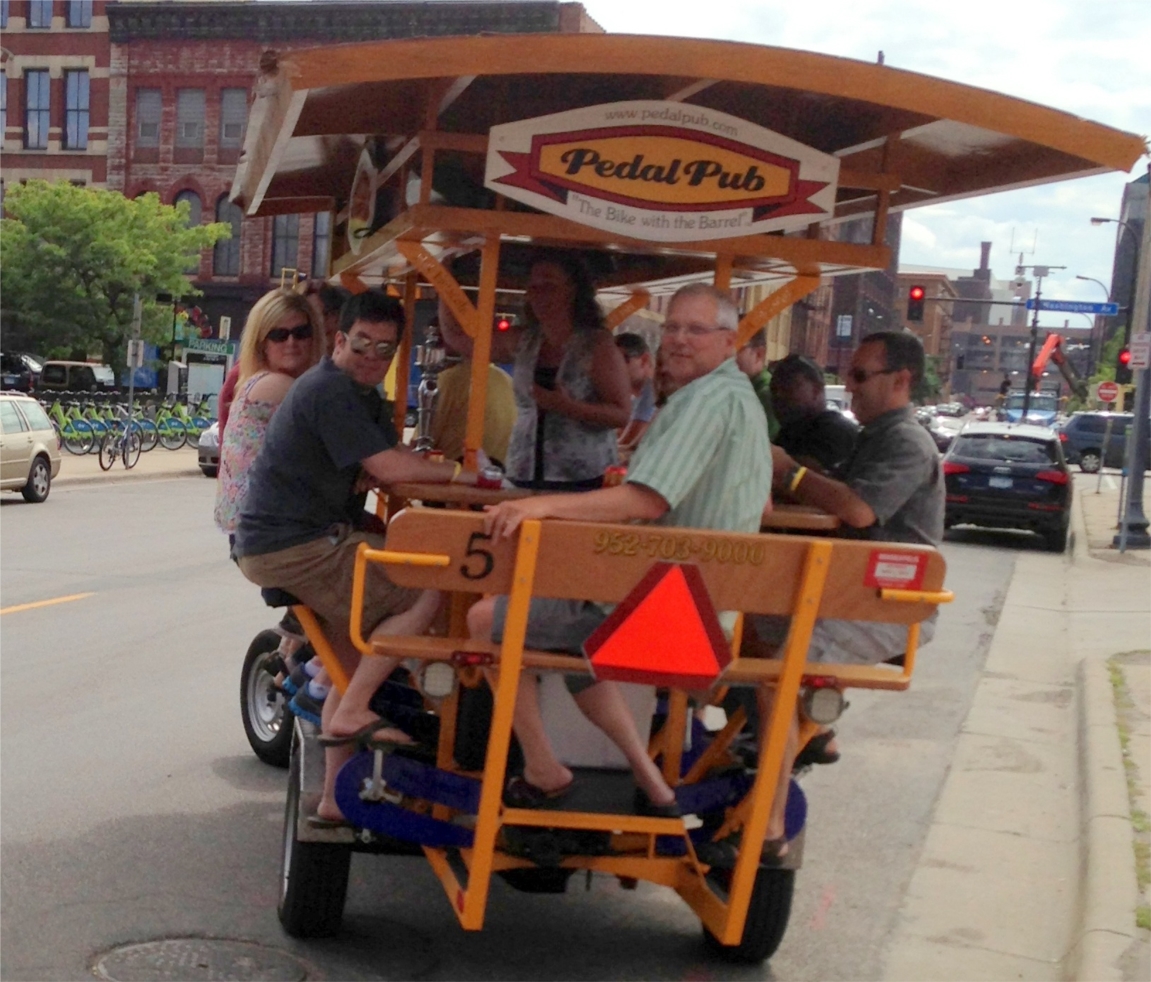 For Spanlink's 25th anniversary this past August, the company rented four PedalPubs and stopped at parks rather than bars for team building exercises.