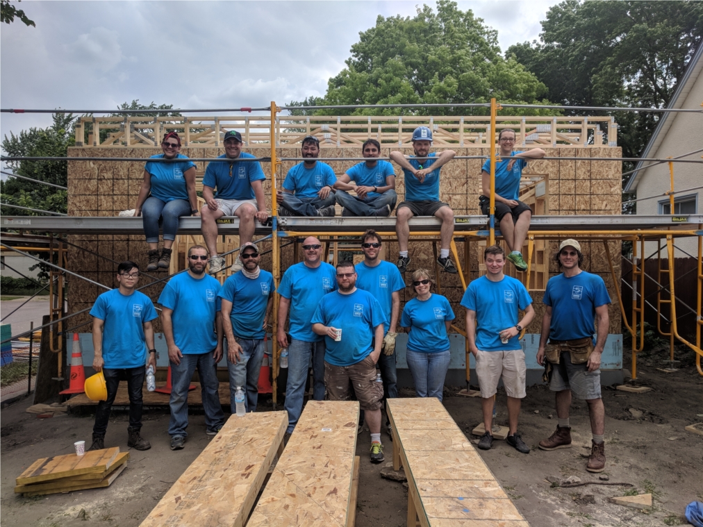 IDeaS has partnered with Habitat for Humanity for more than 10 years for onsite build events.
