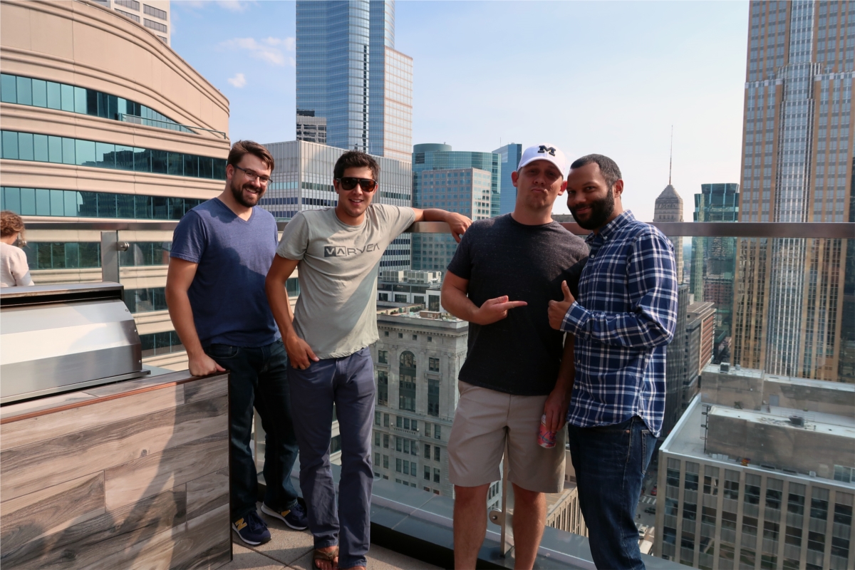 Insite has monthly employee social events. We're taking advantage of the beautiful weather for a rooftop social.