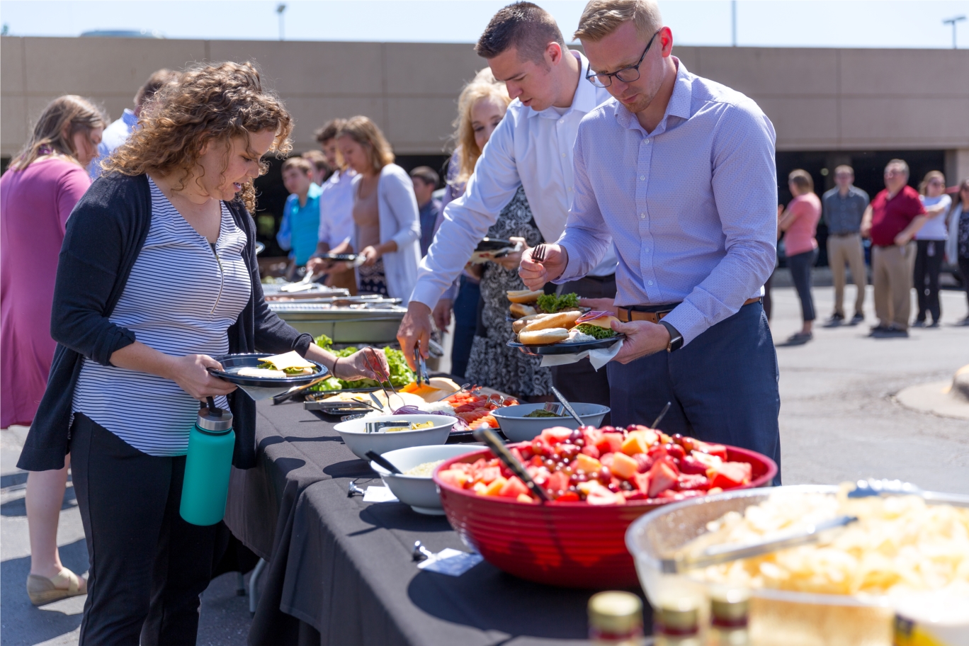 Kicking off the season with an outdoor staff BBQ.