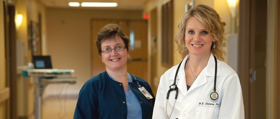Carol Mollet, RN and Dr. Kristin Williams from our Birthplace Team.