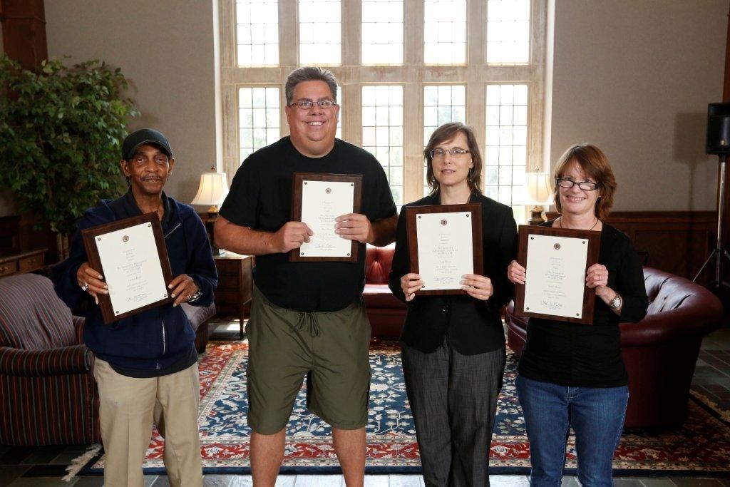 2014 Outstanding Staff Award Recipients
Herbert Rhodes, Matt Dean, Amy Wilson, and Sarah Hasty