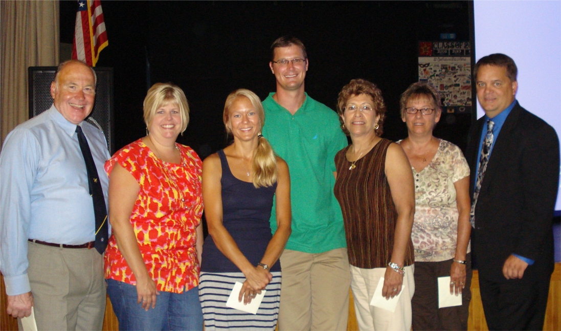 These Glendale-River Hills staff members were recognized in August 2013 for their long-term employment with the district.  