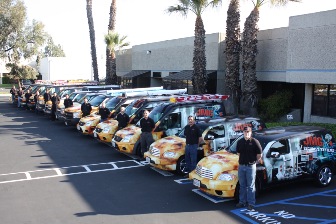 Some of our fleet of JMG wrapped vehicles that you will see traveling the southern California freeways and highways. 