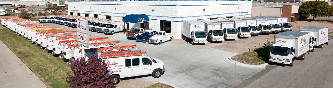 Airco Service, Inc. headquarters in Tulsa, Oklahoma and a portion of the fleet. 