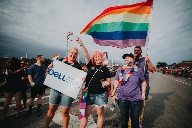 Dell EMC's PRIDE ERG represents at the OKC Pride parade!