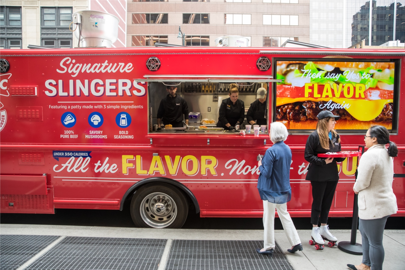 SONIC's Product Innovation team serving Signature Slingers from the SONIC food truck.