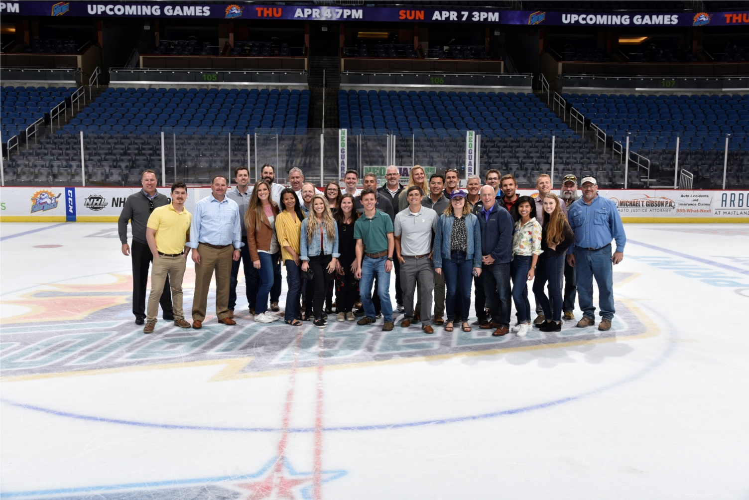 Company outing to the Solar Bears game.