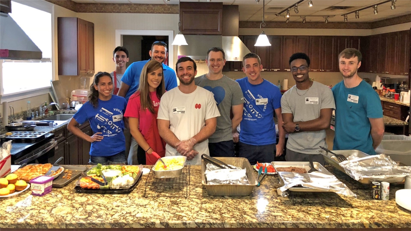 Employee-owners volunteering at the Ronald McDonald House