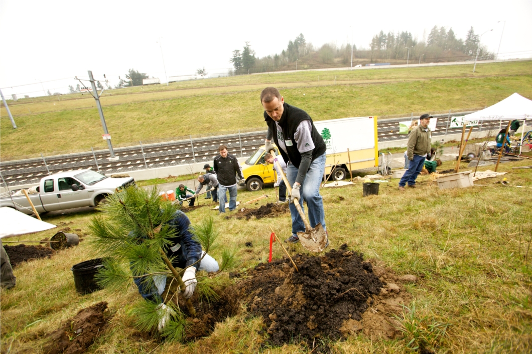 Our staff took a day off to plant hundreds of trees with Friends of Trees