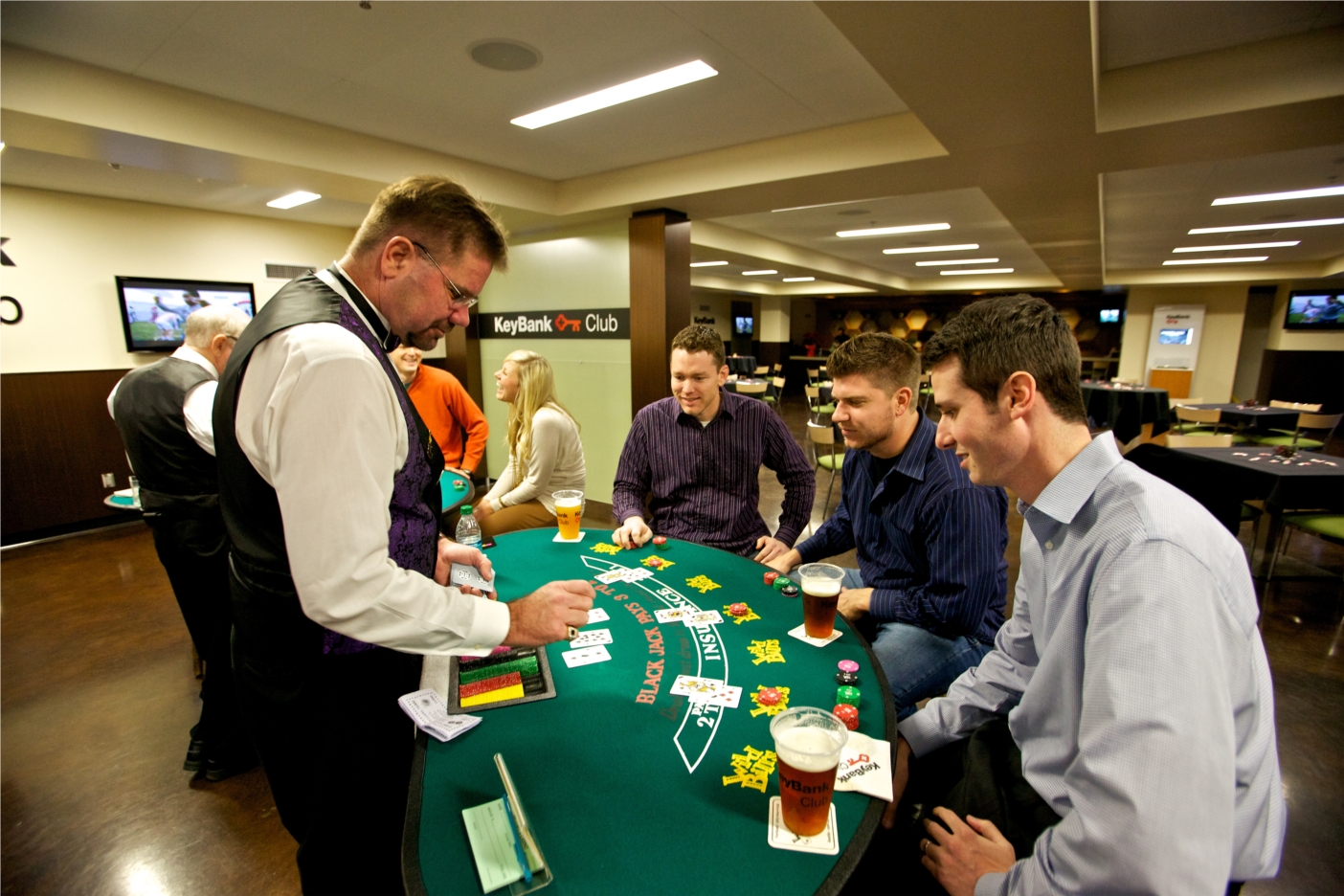 Timbers Holiday Party in 2011 included a fun casino night at our KeyBank Club.