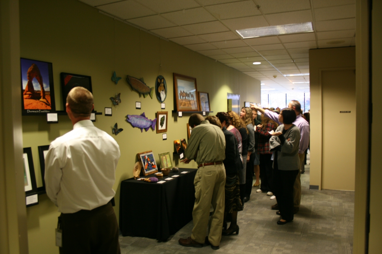 Employee art show at SAIF headquarters in Salem.