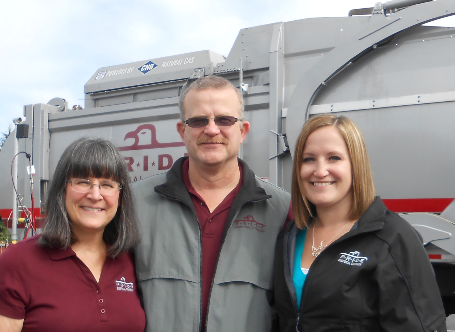 Proud Owners of Pride Disposal Company Cindy, Mike and Kristin Leichner. 