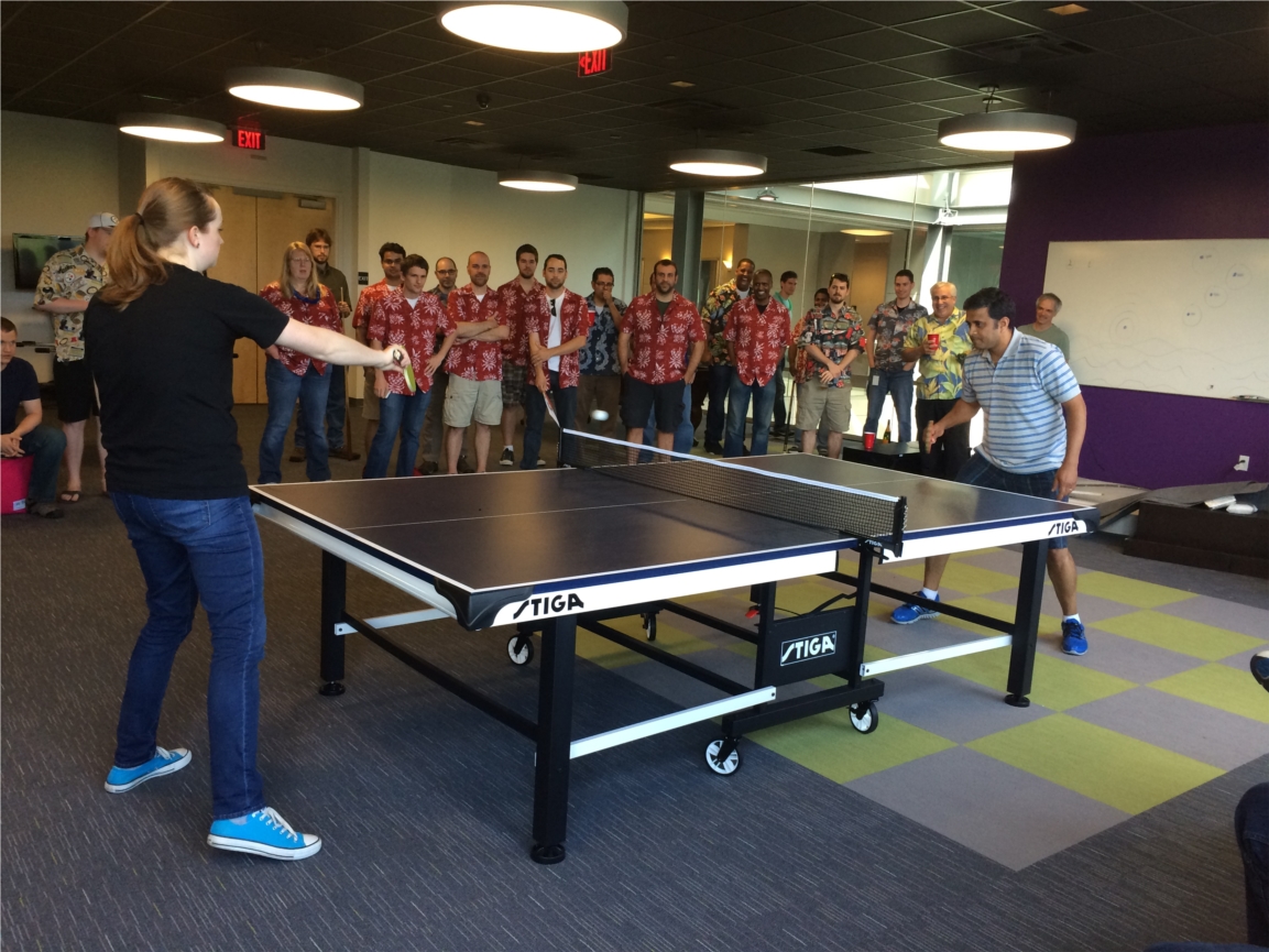 Ping pong tournament at the office