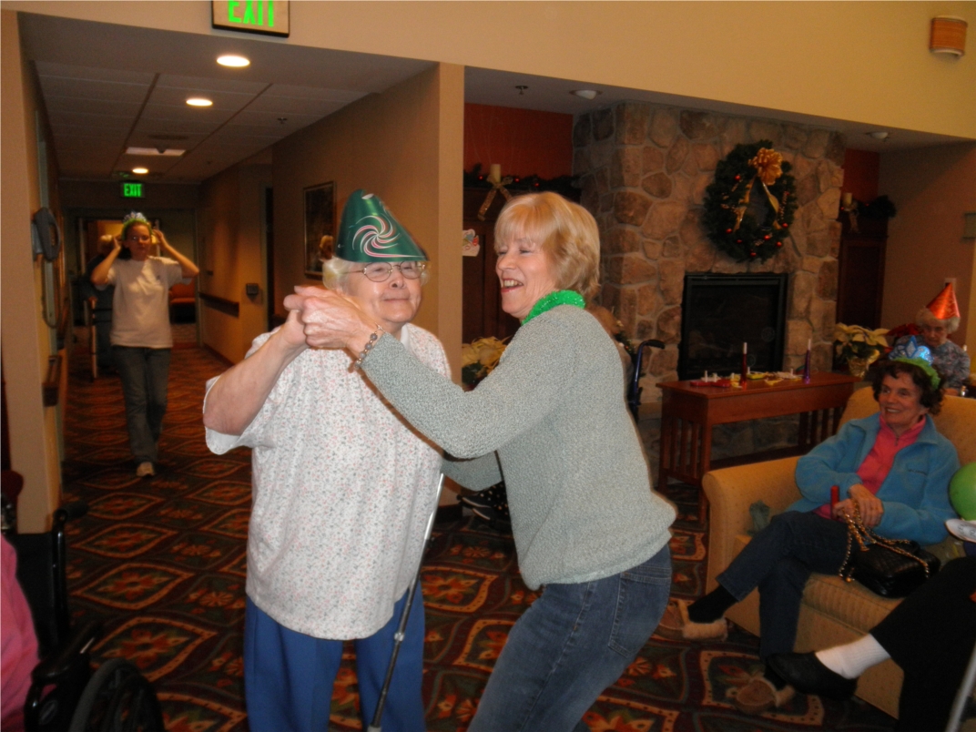 Residents and staff celebrated the New Year together