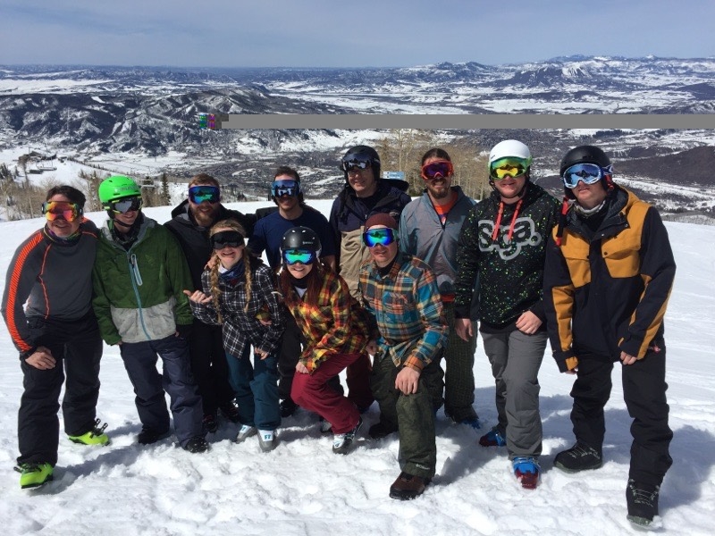 A staff the hangs together, stays together! Willi's staff members regularly ski & snowboard together.