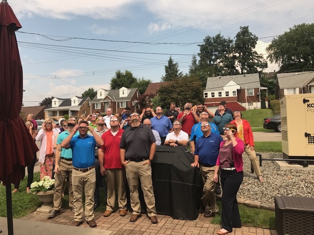 Viewing the Eclipse at our Solar Eclipse Party!