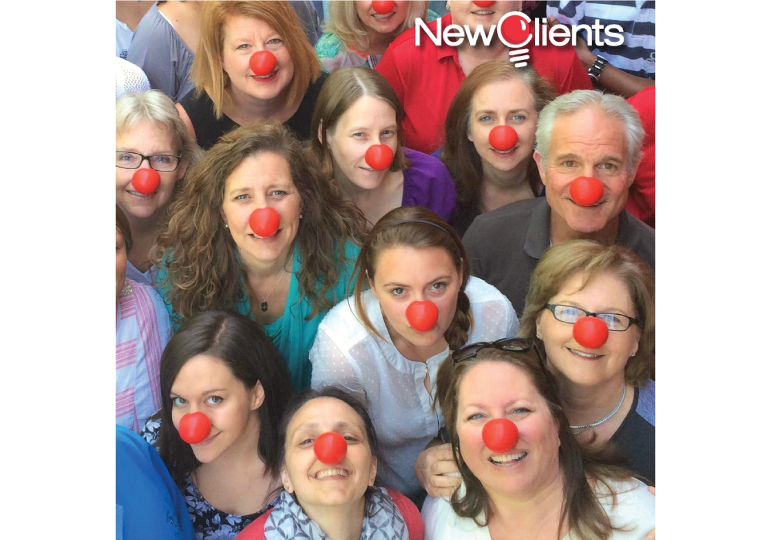 NewClients participates in Red Nose Day, a national event to help lift children out of poverty.