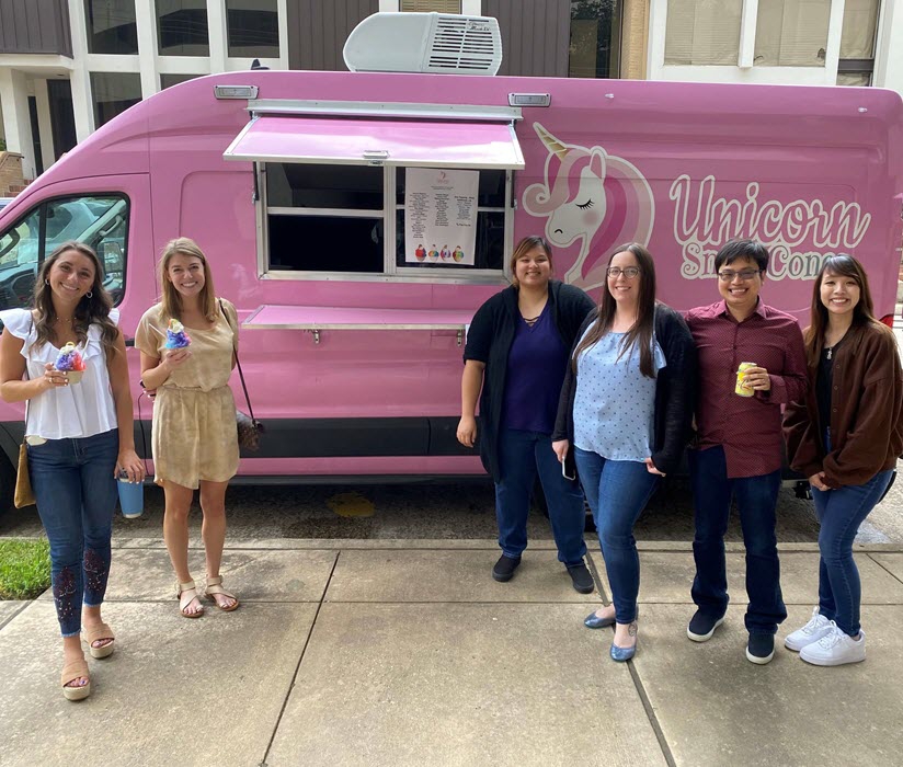 Snow cone surprise at the office