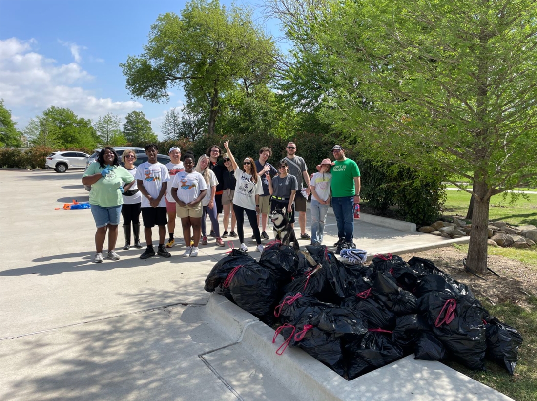Capital One participated in Plano’s Great American Clean Up. Associates filled 32 bags of trash pulled from the creek and Legacy Trail.