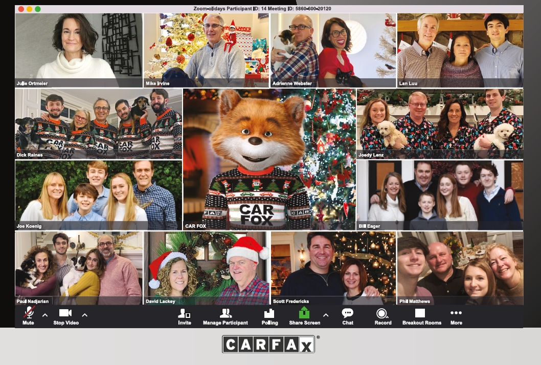 Our 2020 Holiday Card featuring members of our senior team