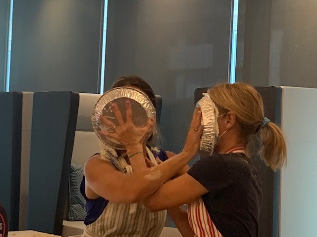 To support Higher Achievement, our COO and GC competed in a pie-in-the face competition!