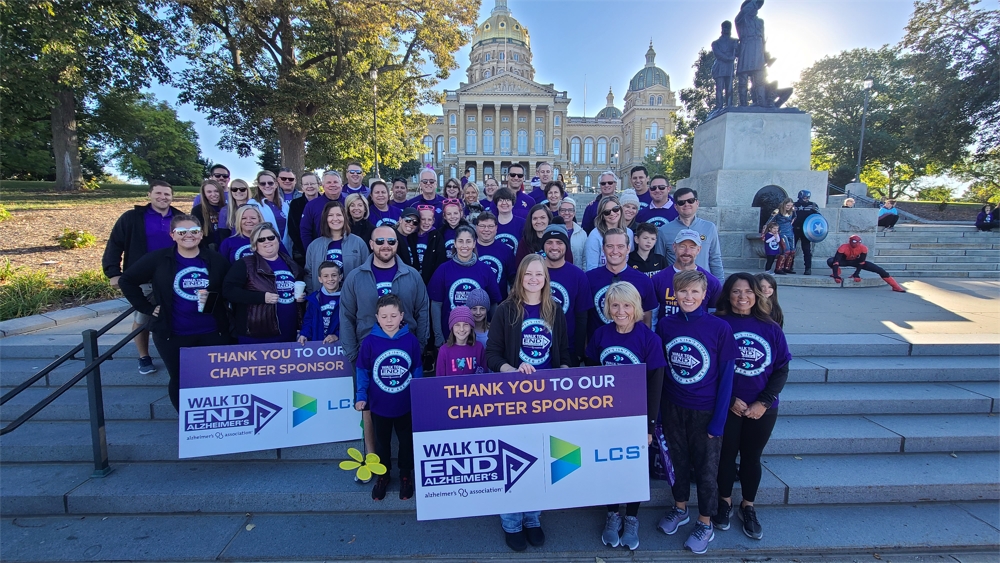 LCS team members are invited to participate in a variety of charity and volunteer events, including the annual Walk to End Alzheimer's.