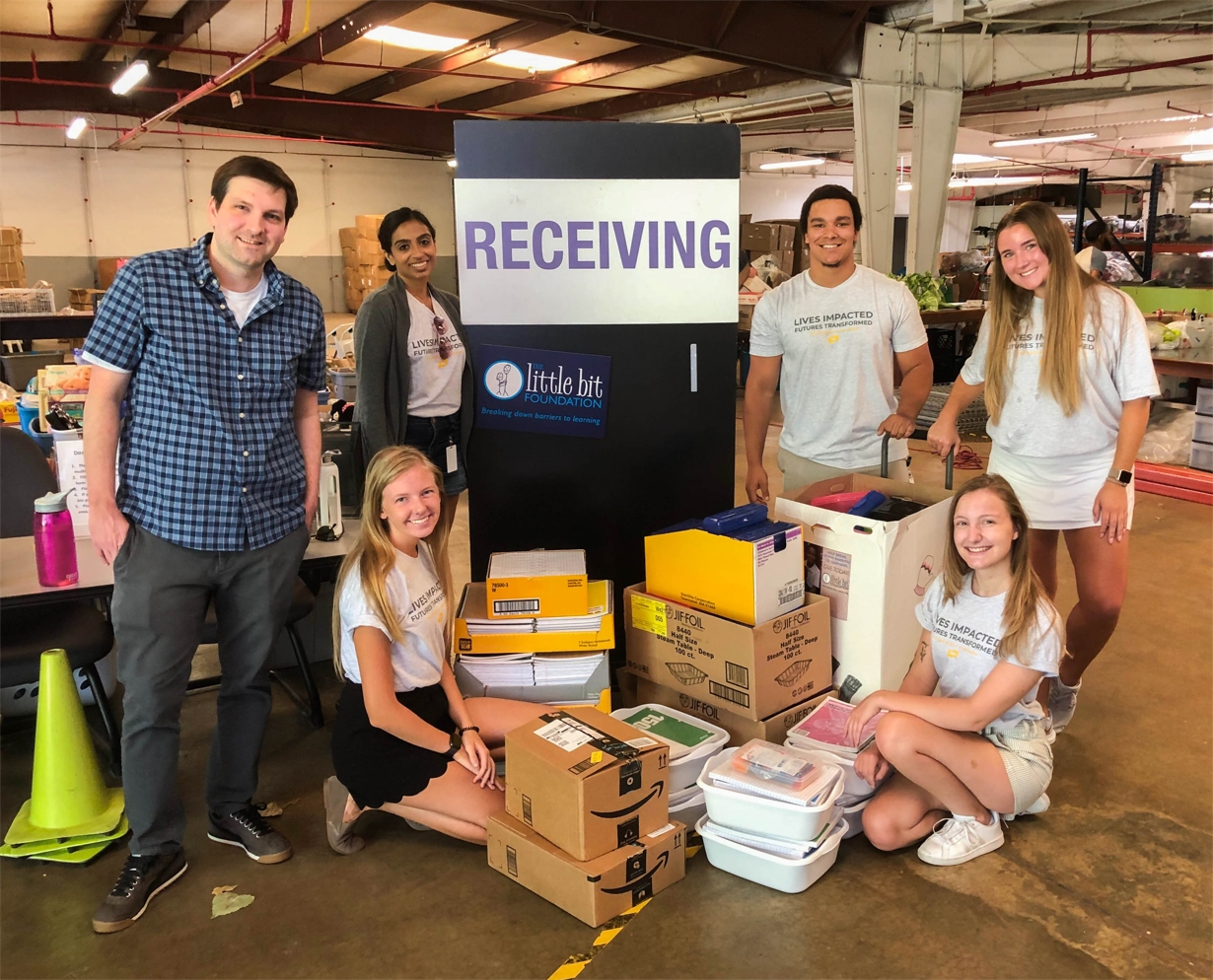 Interns volunteering at the Little Bit Foundation.