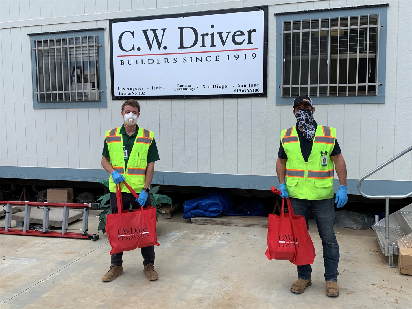 In April 2020, C.W. Driver Companies had the pleasure of delivering over 300 meals to our frontline employees and their families as a token of our immense gratitude for moving our projects forward without hesitation during these unprecedented times.