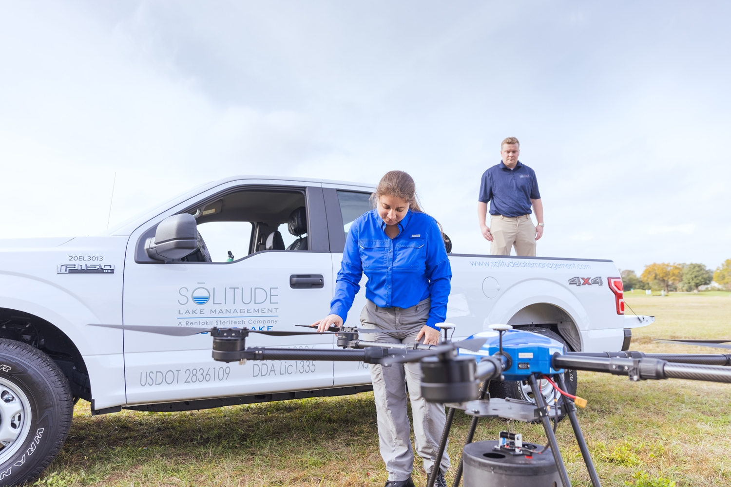 SOLitude Colleagues using drone technology