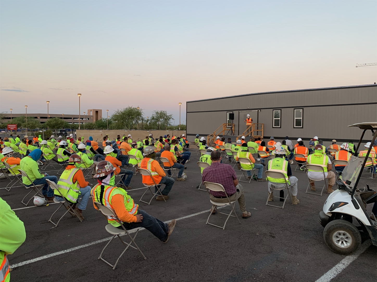 McCarthy jobsites participated in OSHA's National Fall Prevention Safety Stand-Down as a part of National Safety Week to raise awareness about the fall hazards in construction and how to prevent them.