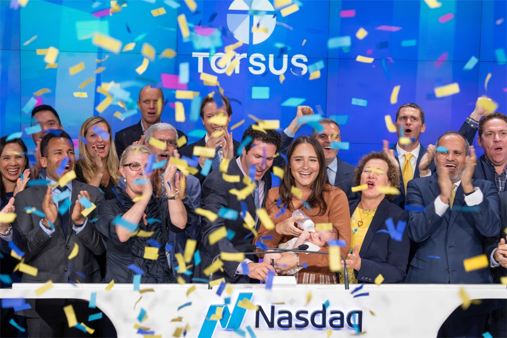 Tarsus celebrating at NASDAQ