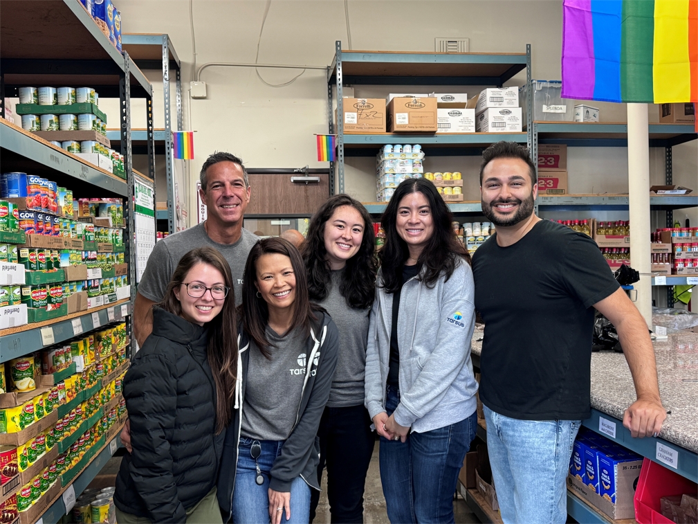 Tarsus volunteers giving back at Radiant Health Centers in celebration of Pride Month