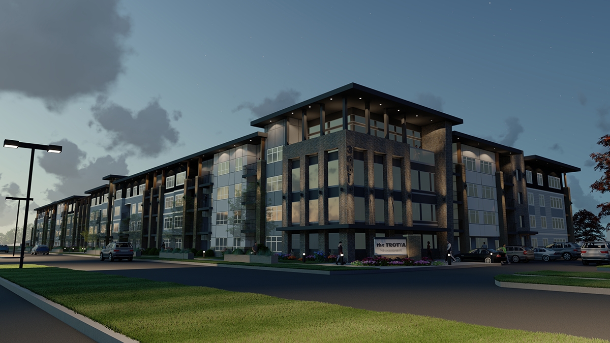 A rendering of the Trotta Apartments in Middleton, Wisconsin.