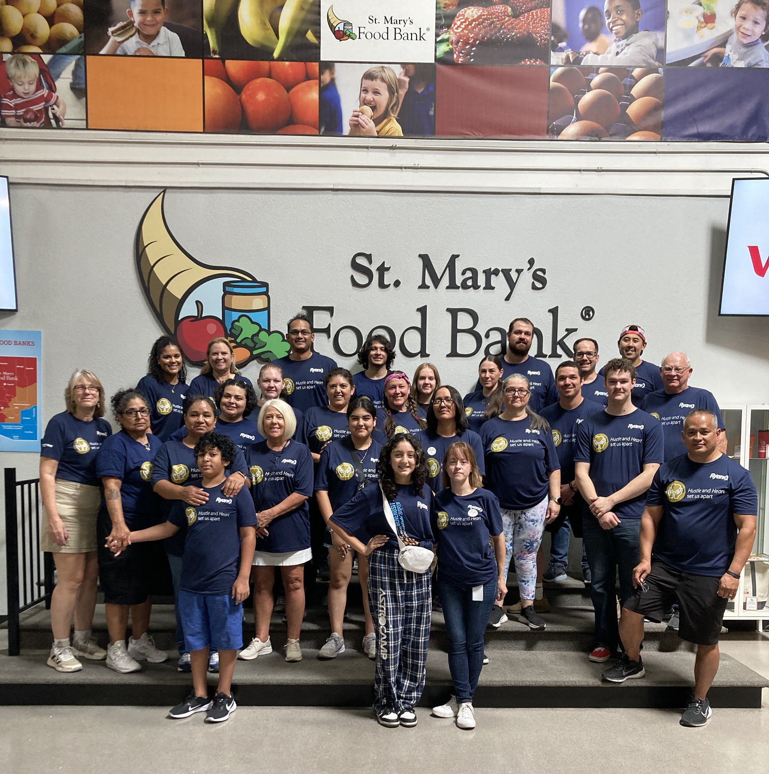 Ryan Scottsdale team members worked hard to donate food to the people in need at the St. Mary Food Bank for RyanShares Day.