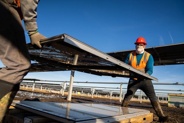 Solar project panel installation