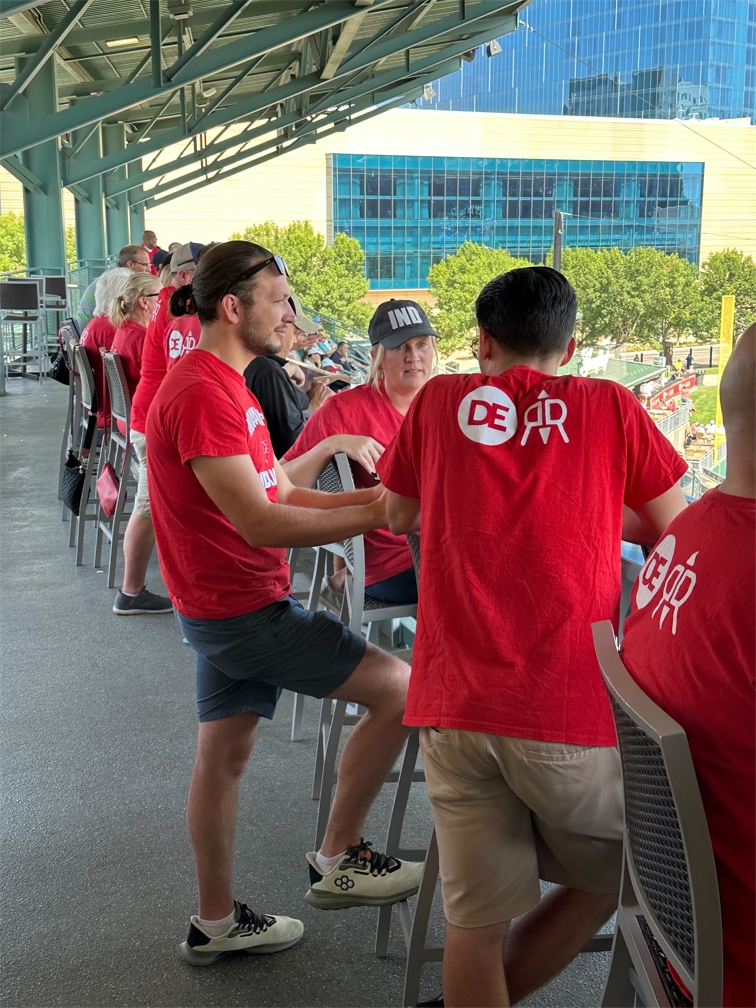 Staff Gather at Victory Field