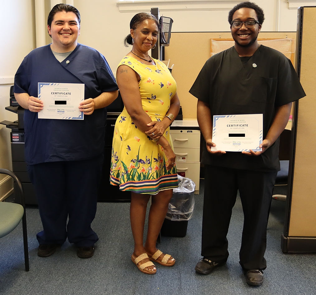 Senior Employment Specialist with two customers who both earned health care certifications.