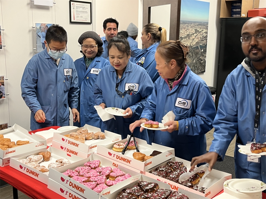 CIS Secure Hearts it's employees - celebrating with Heart Donuts on Valentines day.